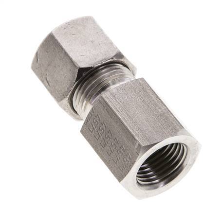 10S & M16x1.5 Stainless Steel Straight Cutting Fitting with Female Threads 630 bar ISO 8434-1