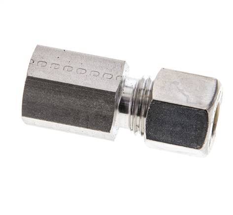 8L & M12x1.5 Stainless Steel Straight Compression Fitting with Female Threads 315 bar ISO 8434-1