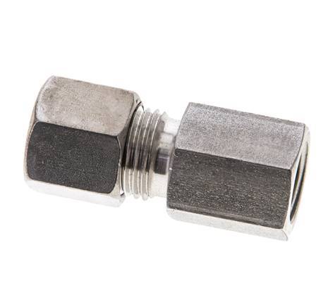 8S & M14x1.5 Stainless Steel Straight Compression Fitting with Female Threads 500 bar ISO 8434-1