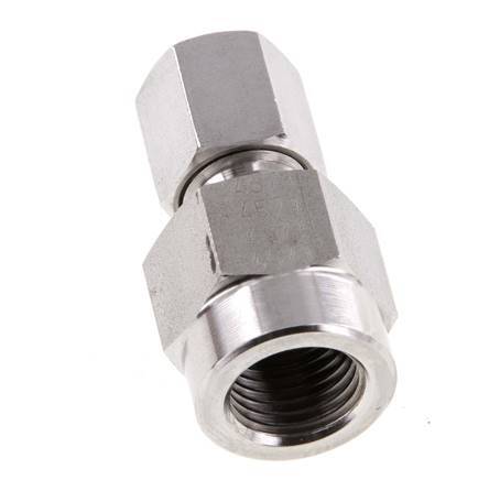 6L & G1/4'' RVS Rechte Snijringkoppeling Binnendraad voor manometers 315bar ISO 8434-1