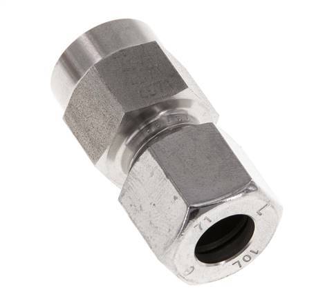 10L & G1/4'' RVS Rechte Snijringkoppeling Binnendraad voor manometers 315bar ISO 8434-1