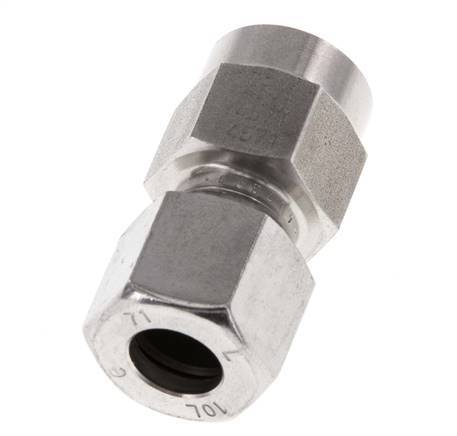 10L & G1/4'' RVS Rechte Snijringkoppeling Binnendraad voor manometers 315bar ISO 8434-1
