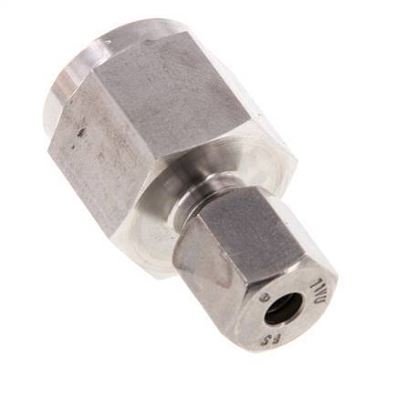 6S & G1/2'' RVS Rechte Snijringkoppeling Binnendraad voor manometers 630bar ISO 8434-1