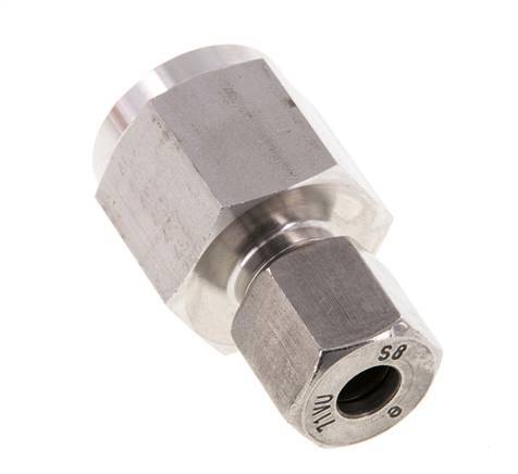8S & G1/2'' RVS Rechte Snijringkoppeling Binnendraad voor manometers 630bar ISO 8434-1