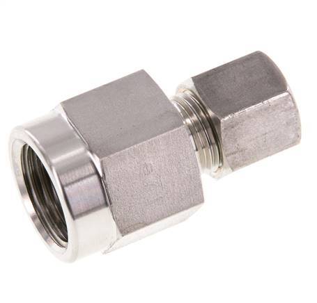 8S & G1/2'' RVS Rechte Knelfitting Binnendraad voor manometers 500bar ISO 8434-1