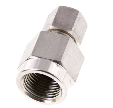 8S & G1/2'' RVS Rechte Knelfitting Binnendraad voor manometers 500bar ISO 8434-1