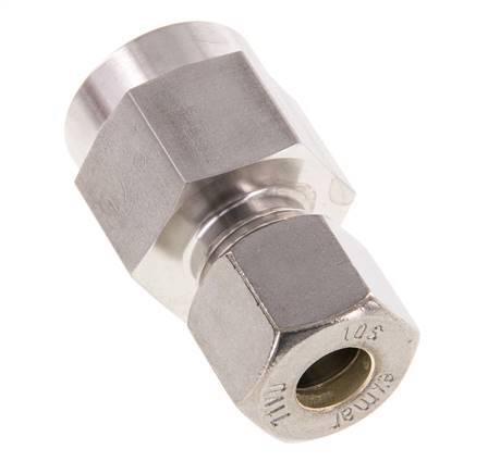 10S & G1/2'' RVS Rechte Knelfitting Binnendraad voor manometers 450bar ISO 8434-1