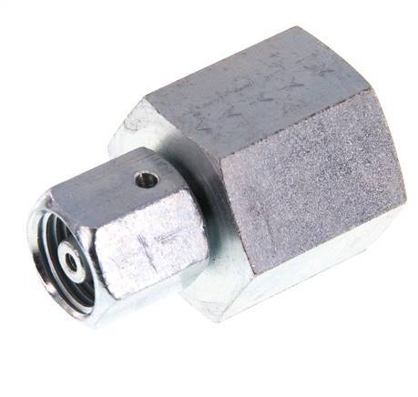 6S & G1/2'' Verzinkt Stalen Rechte Draaidoorvoer Binnendraad voor manometers 630bar NBR Afdichtconus ISO 8434-1