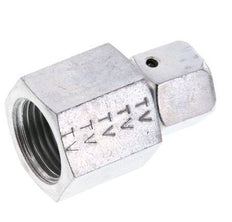8S & G1/2'' Verzinkt Stalen Rechte Draaidoorvoer Binnendraad voor manometers 630bar NBR Afdichtconus ISO 8434-1