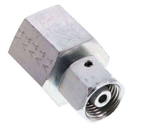8S & G1/2'' Verzinkt Stalen Rechte Draaidoorvoer Binnendraad voor manometers 630bar NBR Afdichtconus ISO 8434-1