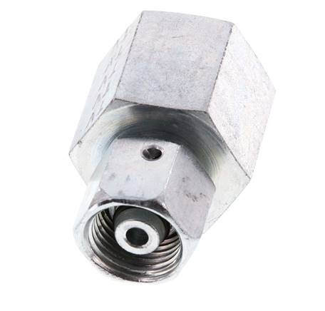 8S & G1/2'' Verzinkt Stalen Rechte Draaidoorvoer Binnendraad voor manometers 630bar NBR Afdichtconus ISO 8434-1