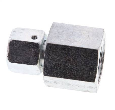 8S & G1/2'' Verzinkt Stalen Rechte Draaidoorvoer Binnendraad voor manometers 630bar NBR Afdichtconus ISO 8434-1