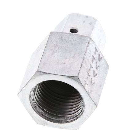 8S & G1/2'' Verzinkt Stalen Rechte Draaidoorvoer Binnendraad voor manometers 630bar NBR Afdichtconus ISO 8434-1