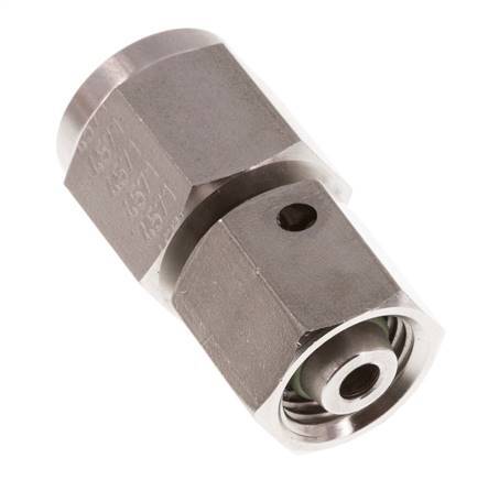 8L & G1/4'' RVS Rechte Draaidoorvoer Binnendraad voor manometers 315bar FKM Afdichtconus ISO 8434-1