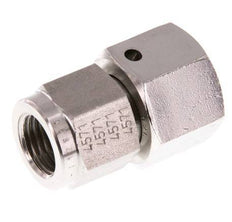 12L & G1/4'' Stainless Steel Straight Swivel with Female Threads for Pressure Gauges 315 bar FKM Sealing Cone ISO 8434-1