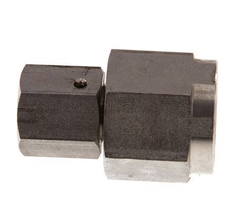 8S & G1/2'' RVS Rechte Draaidoorvoer Binnendraad voor manometers 630bar FKM Afdichtconus ISO 8434-1