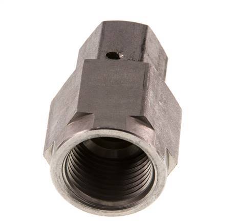 8S & G1/2'' RVS Rechte Draaidoorvoer Binnendraad voor manometers 630bar FKM Afdichtconus ISO 8434-1