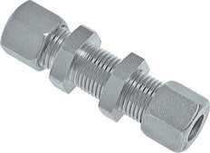 8L Zink plated Steel Straight Cutting Fitting Bulkhead 315 bar ISO 8434-1 [2 Pieces]