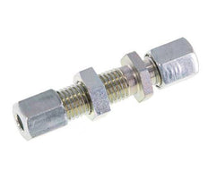 6L Zink plated Steel Straight Cutting Fitting Bulkhead 315 bar ISO 8434-1 [2 Pieces]