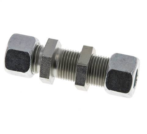 12L Verzinkt Stalen Rechte Snijringkoppeling Schotdoorvoer 315bar ISO 8434-1