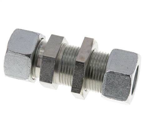 22L Verzinkt Stalen Rechte Snijringkoppeling Schotdoorvoer 160bar ISO 8434-1