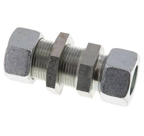 22L Verzinkt Stalen Rechte Snijringkoppeling Schotdoorvoer 160bar ISO 8434-1