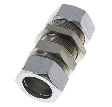 35L Verzinkt Stalen Rechte Snijringkoppeling Schotdoorvoer 160bar ISO 8434-1