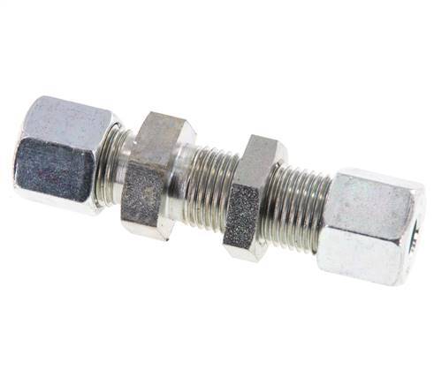 8S Verzinkt Stalen Rechte Snijringkoppeling Schotdoorvoer 630bar ISO 8434-1