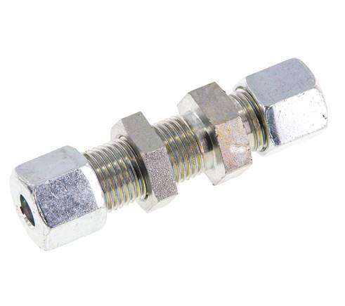 8S Verzinkt Stalen Rechte Snijringkoppeling Schotdoorvoer 630bar ISO 8434-1