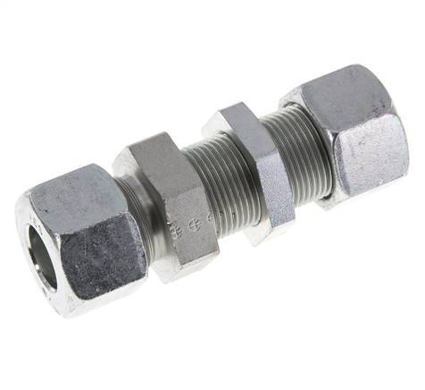 16S Verzinkt Stalen Rechte Snijringkoppeling Schotdoorvoer 400bar ISO 8434-1