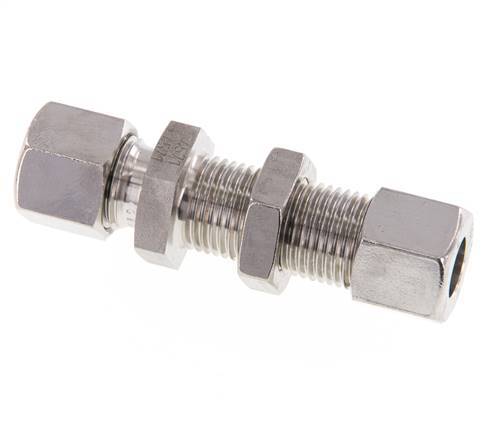 10L Stainless Steel Straight Cutting Fitting Bulkhead 315 bar ISO 8434-1