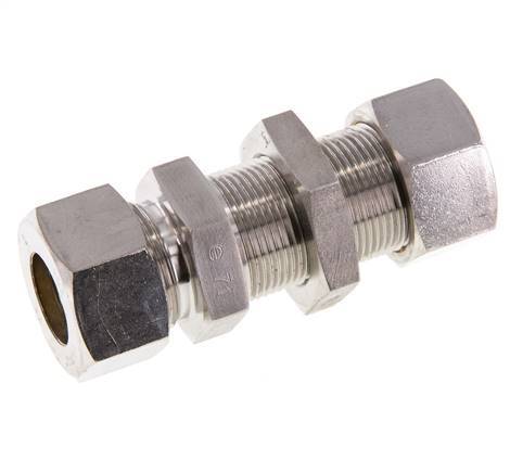18L RVS Rechte Knelfitting Schotdoorvoer 315bar ISO 8434-1