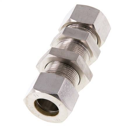 18L RVS Rechte Knelfitting Schotdoorvoer 315bar ISO 8434-1