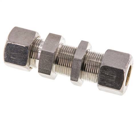 16S RVS Rechte Knelfitting Schotdoorvoer 400bar ISO 8434-1
