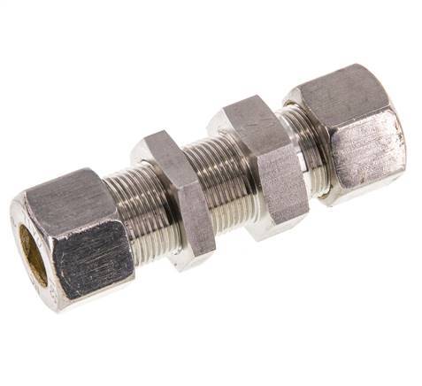 16S RVS Rechte Knelfitting Schotdoorvoer 400bar ISO 8434-1