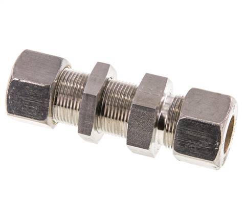 16S RVS Rechte Knelfitting Schotdoorvoer 400bar ISO 8434-1