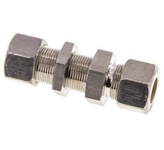 16S RVS Rechte Knelfitting Schotdoorvoer 400bar ISO 8434-1