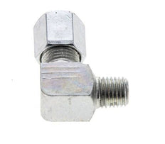 6LL & M8x1 (con) Verzinkt Stalen L-Vorm Snijringkoppeling Buitendraad 100bar ISO 8434-1