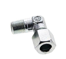 8LL & M10x1 (con) Verzinkt Stalen L-Vorm Snijringkoppeling Buitendraad 315bar ISO 8434-1