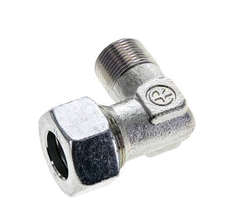 18L & M22x1.5 (con) Verzinkt Stalen L-Vorm Snijringkoppeling Buitendraad 315bar ISO 8434-1