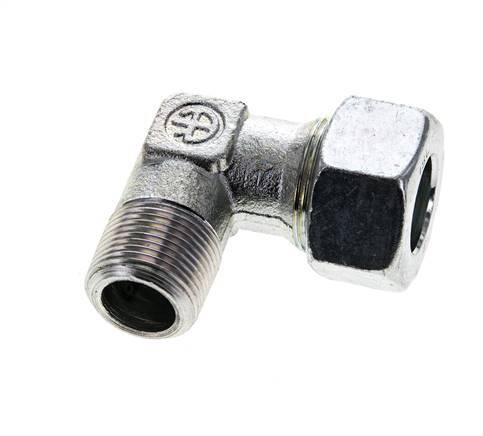 18L & M22x1.5 (con) Verzinkt Stalen L-Vorm Snijringkoppeling Buitendraad 315bar ISO 8434-1