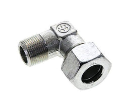 18L & M22x1.5 (con) Verzinkt Stalen L-Vorm Snijringkoppeling Buitendraad 315bar ISO 8434-1