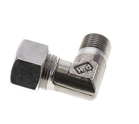 15L & M18x1.5 (con) RVS L-Vorm Snijringkoppeling Buitendraad 315bar ISO 8434-1
