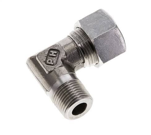15L & M18x1.5 (con) RVS L-Vorm Snijringkoppeling Buitendraad 315bar ISO 8434-1