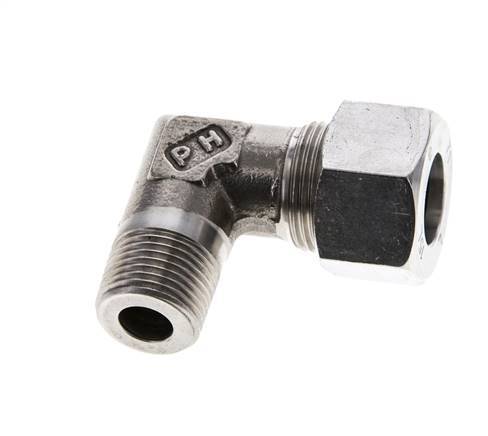 15L & M18x1.5 (con) RVS L-Vorm Snijringkoppeling Buitendraad 315bar ISO 8434-1