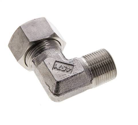 18L & M22x1.5 (con) RVS L-Vorm Snijringkoppeling Buitendraad 315bar ISO 8434-1