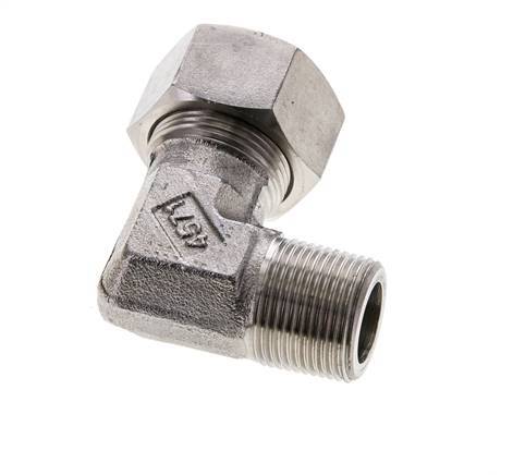 18L & M22x1.5 (con) RVS L-Vorm Snijringkoppeling Buitendraad 315bar ISO 8434-1