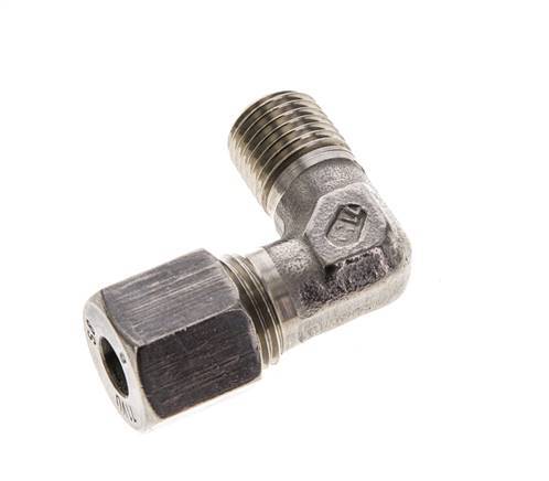 8S & M14x1.5 (con) RVS L-Vorm Snijringkoppeling Buitendraad 630bar ISO 8434-1