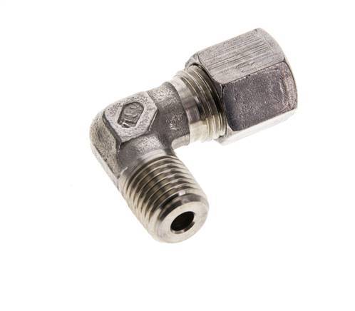 8S & M14x1.5 (con) RVS L-Vorm Snijringkoppeling Buitendraad 630bar ISO 8434-1