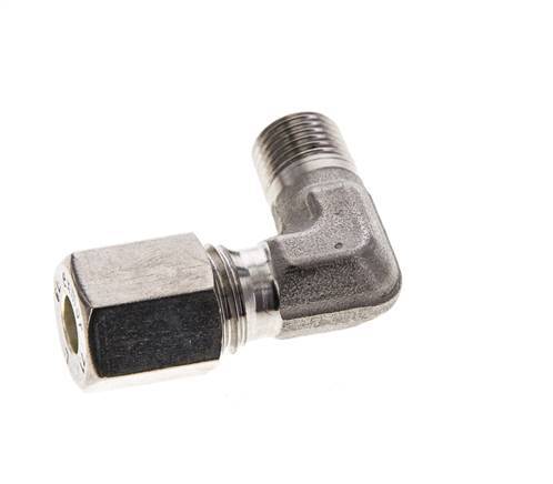 6L & M10x1 (con) RVS L-Vorm Knelfitting Buitendraad 315bar ISO 8434-1